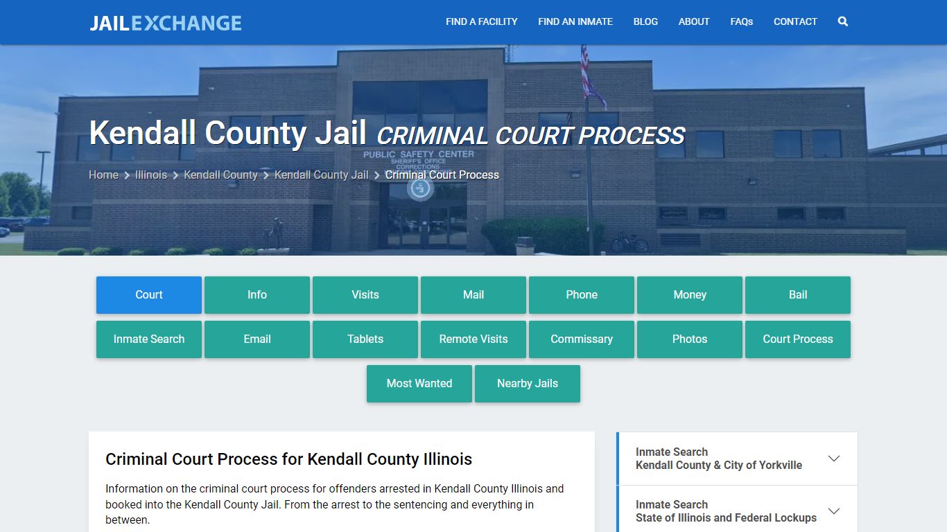 Kendall County Jail Criminal Court Process - Jail Exchange